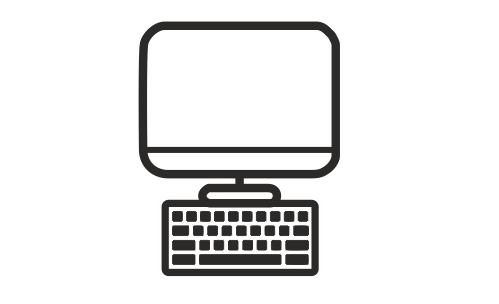 Computer mit Tastatur